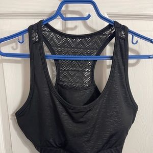 Zyia black bomber bra size sm
